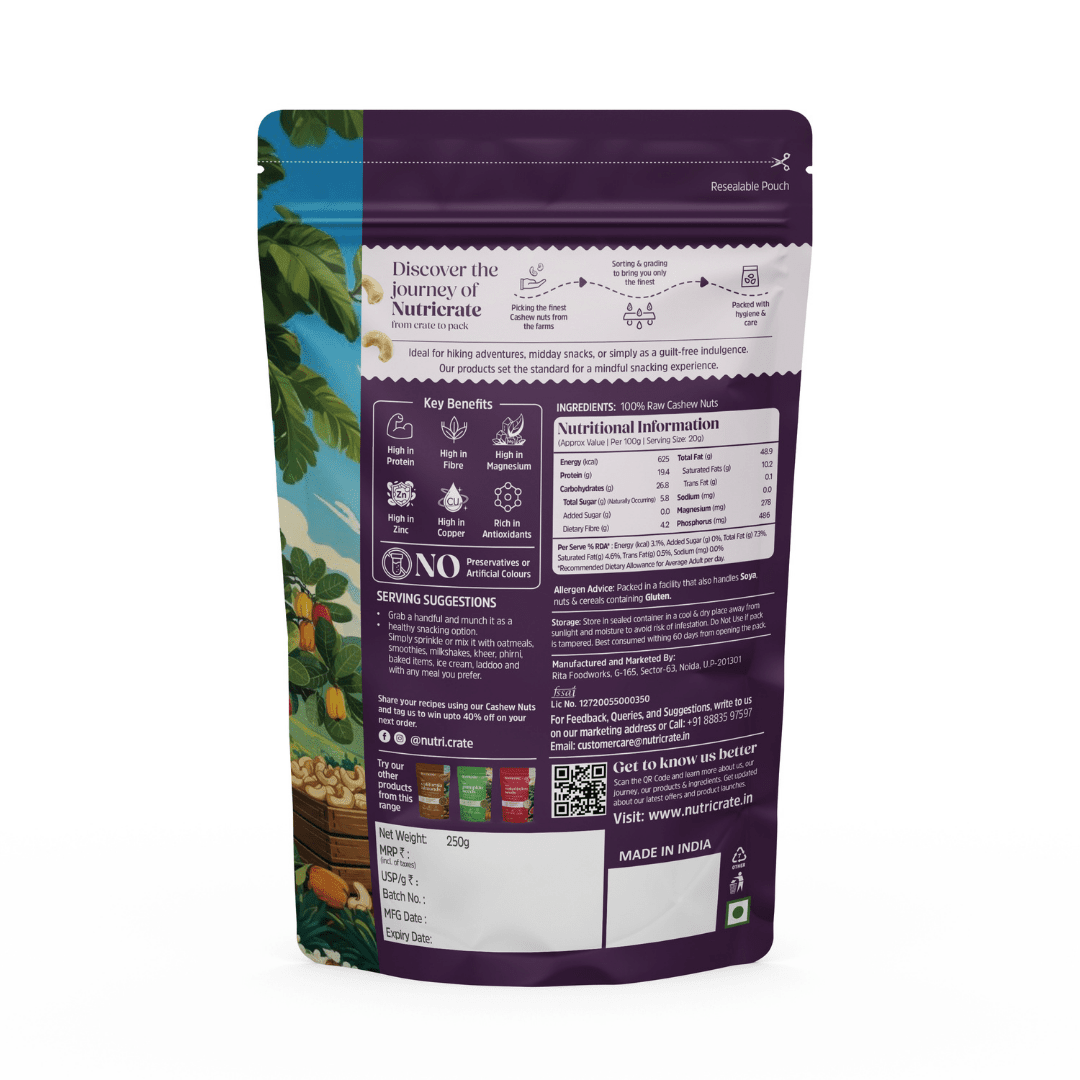 Nutricrate:California Almonds & Premium Cashews | Combo Pack
