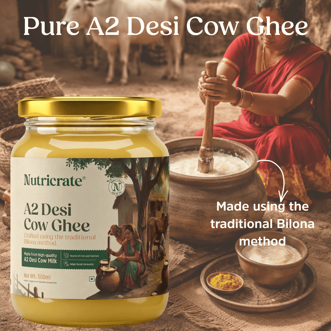 A2 Desi Cow Ghee - Bilona Method | Pure & Natural | Nutricrate