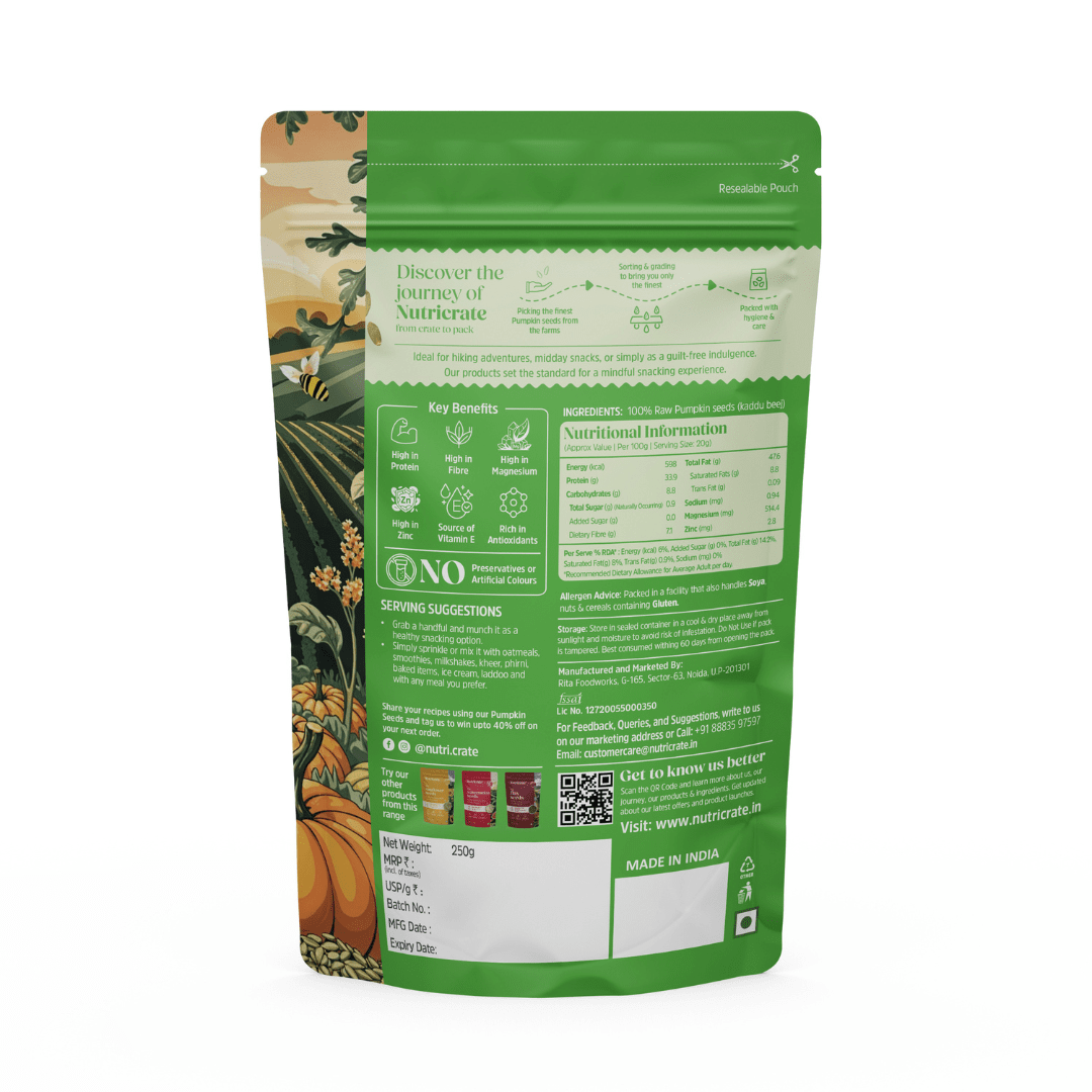 Nutricrate:Healthy Seeds Quartet – Chia, Sunflower, Pumpkin & Watermelon