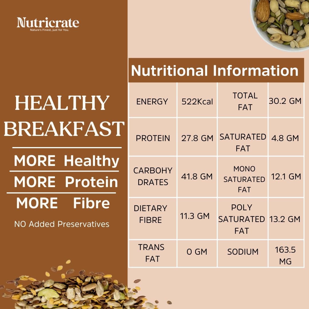 9-in-1 Seed Mix 250g with Roasted Pumpkin 250g Seeds & Tulsi Honey 450g
