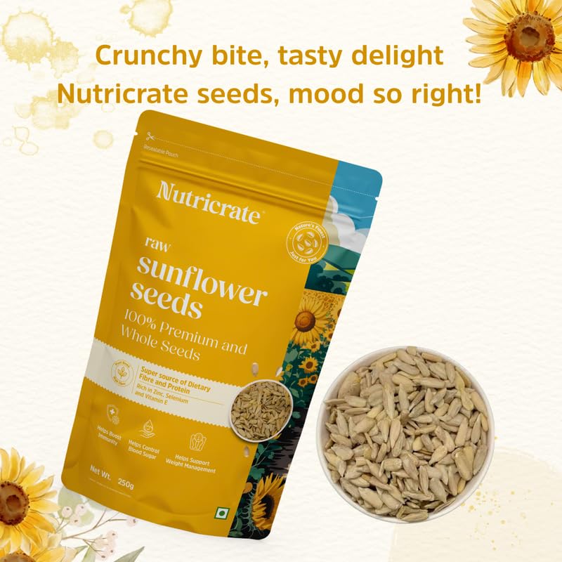 Raw Sunflower 250g & Raw Watermelon Seeds 250g with Small Bee Honey 450g