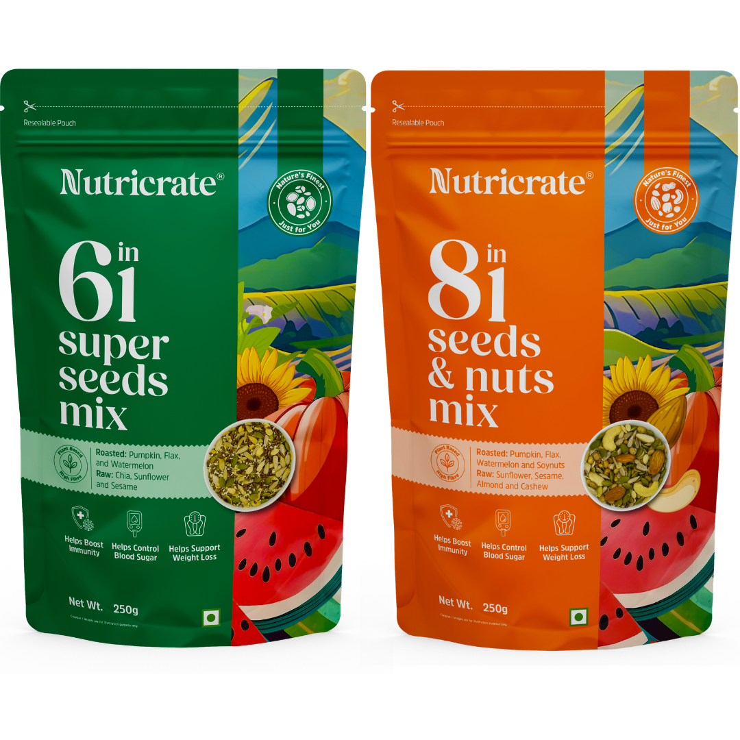 6 in 1 Seed Mix and 8 in 1 Seed and Nuts Mix