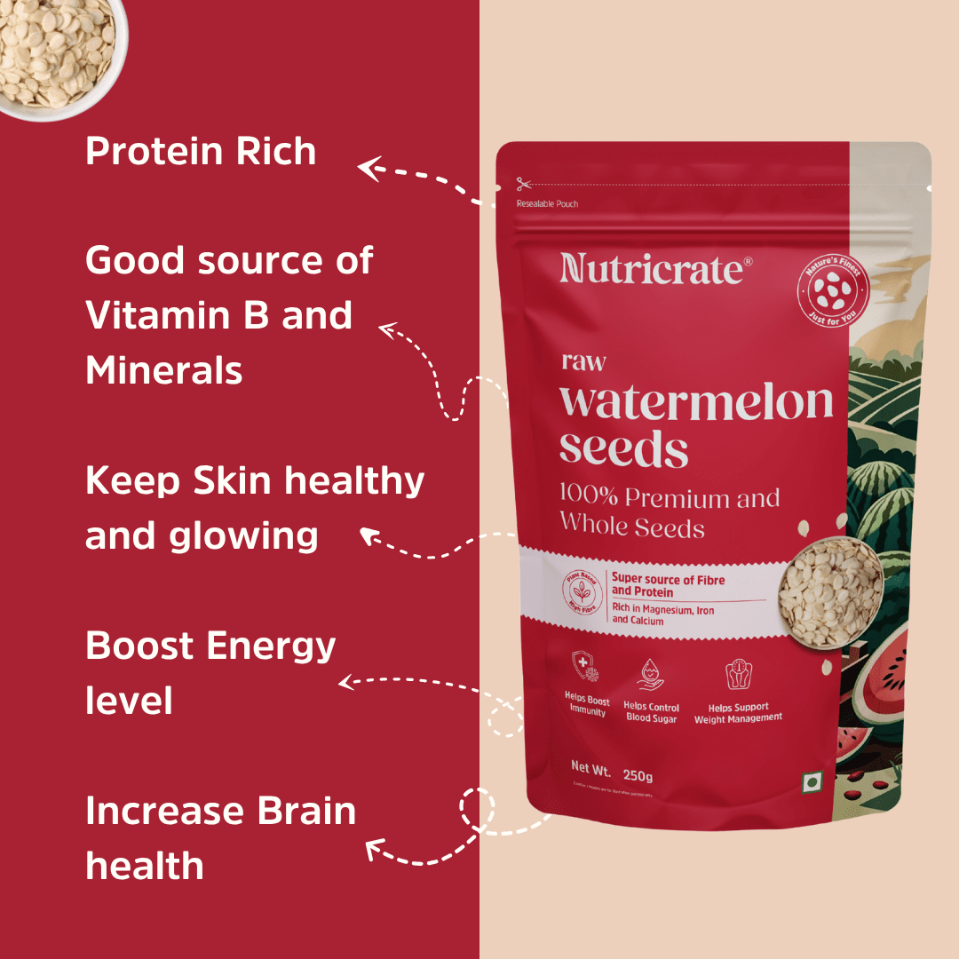 Nutricrate:Wellness Seed Combo – Chia, Flax, Sesame, Pumpkin, Watermelon & Sunflower