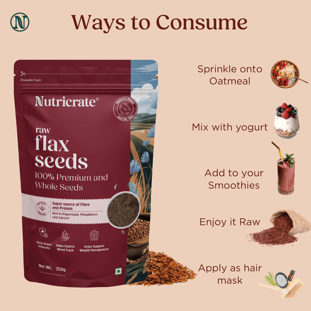Nutricrate:Raw Super Seeds Combo – Flax, Chia, Pumpkin & Sunflower