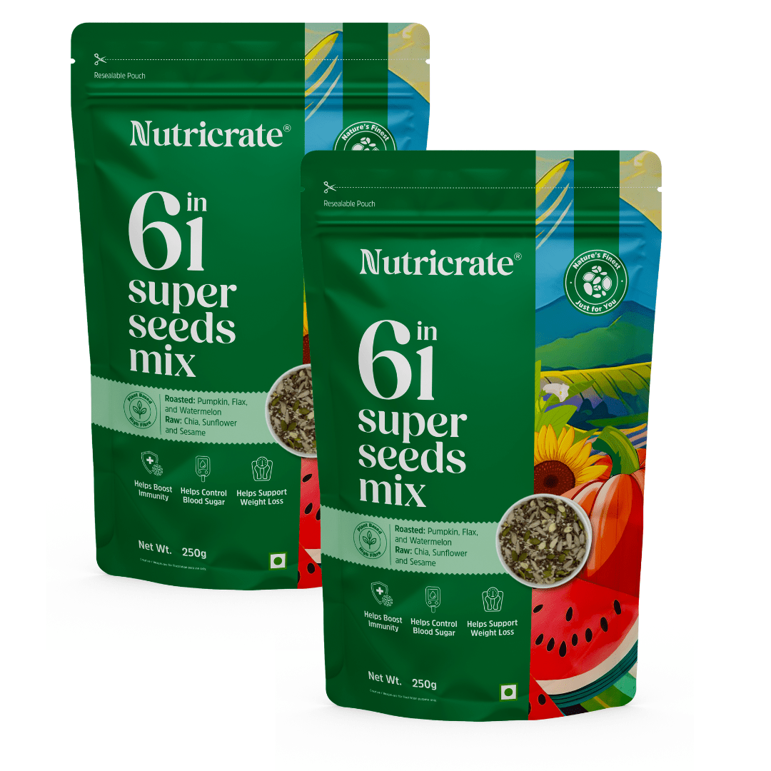 Nutricrate: 6 in 1 Super Seeds Mix,500gm (250gm pack of 2)
