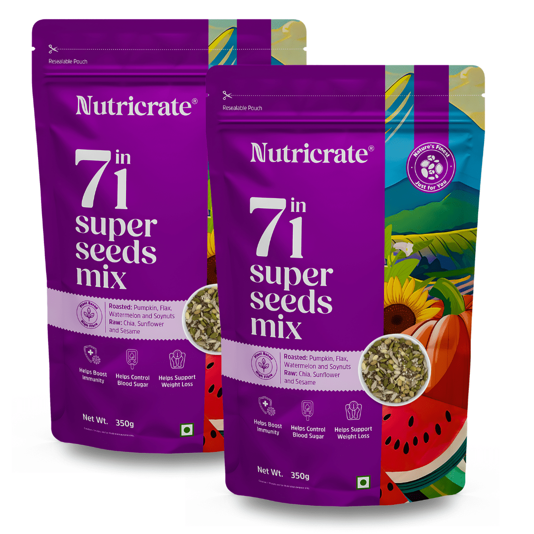 Nutricrate: 7 in 1 Super Seed Mix,700gm (350gm pack of 2)