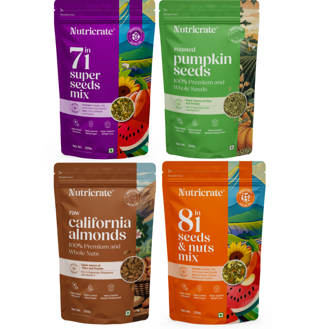 Nutricrate:Mega Crunch Pack – 7‑in‑1 & 8‑in‑1 Mixes with Almonds & Roasted Pumpkin