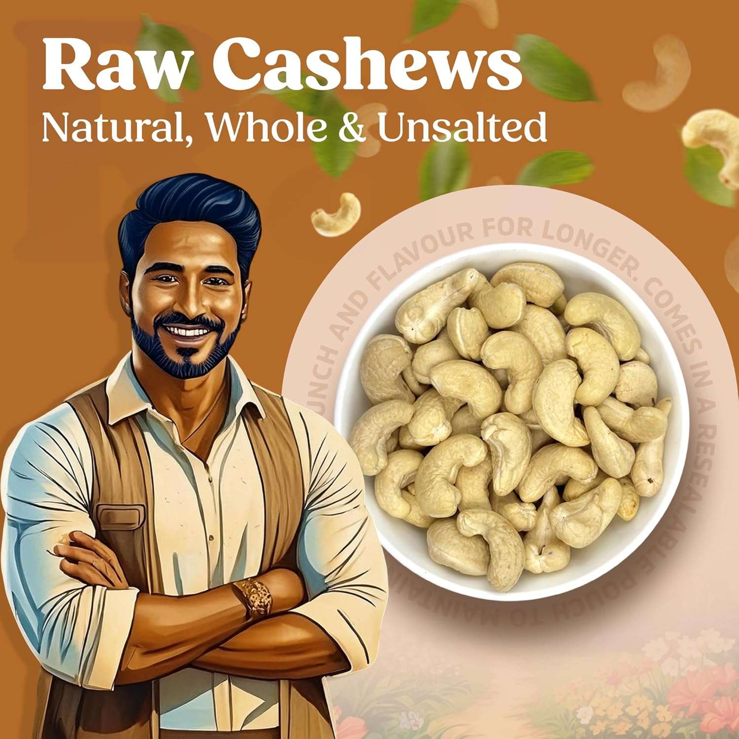 Raw Premium Cashews 250g with Kashmir Honey 450g