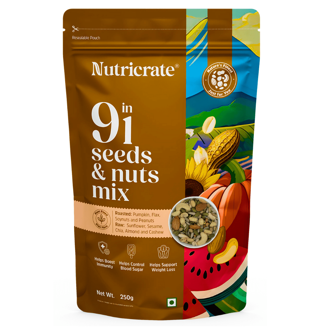 Nutricrate:8 in 1 and 9 in 1 Seed and nuts mix | Combo Pack