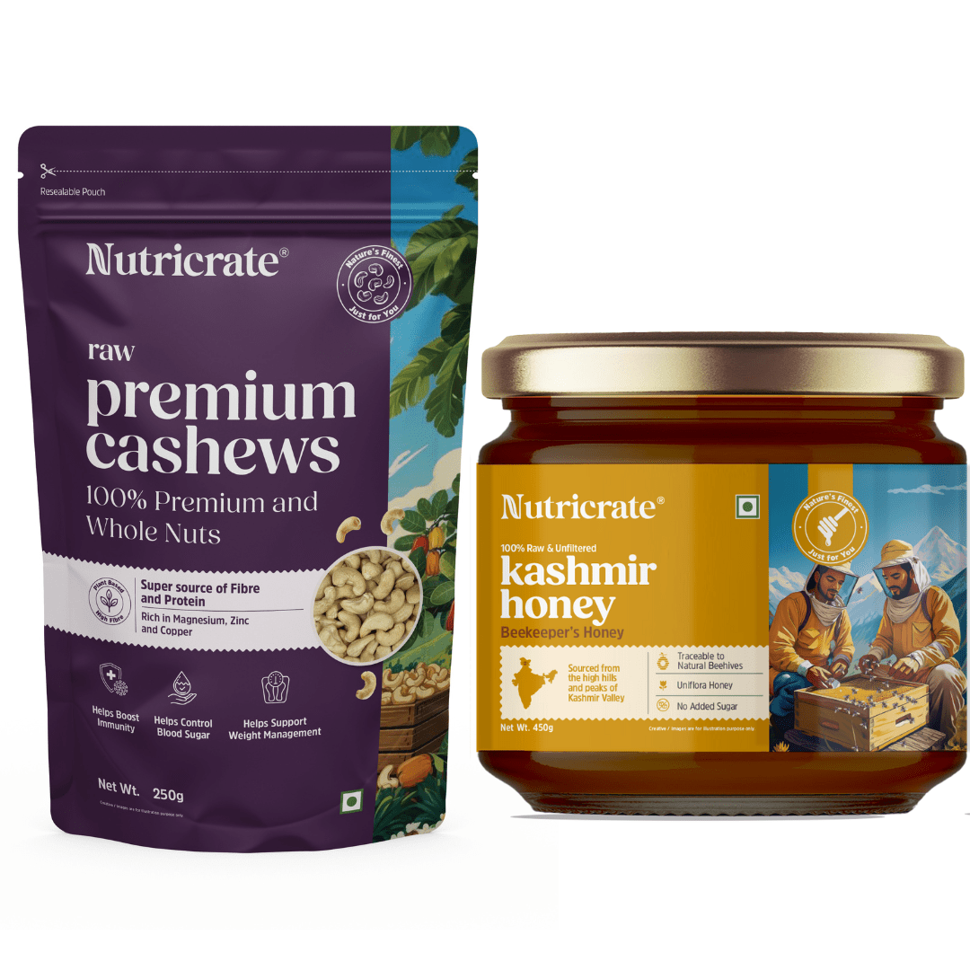 Nutricrate:Royal Nutrition Pack – Cashews & Kashmir Honey (450 g)