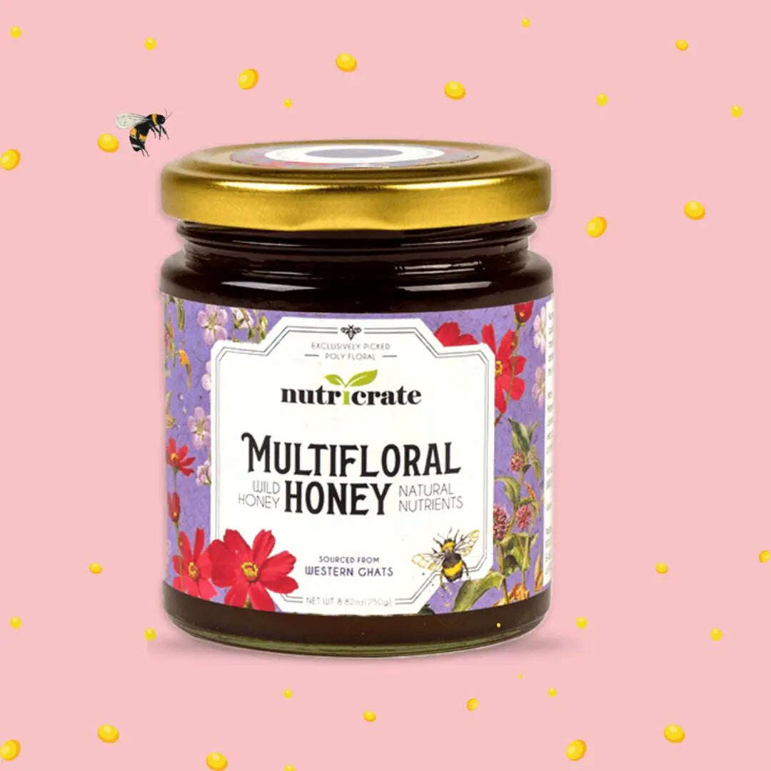 Nutricrate:Wild Tulsi Honey & Multi Floral Honey | Super Saver pack - 250g