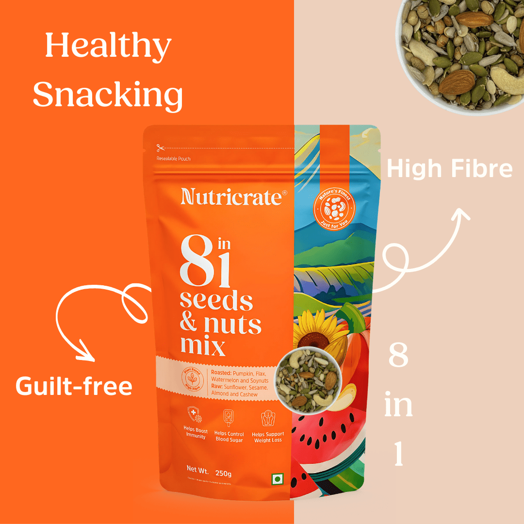 Nutricrate:8 in 1 and 9 in 1 Seed and nuts mix | Combo Pack