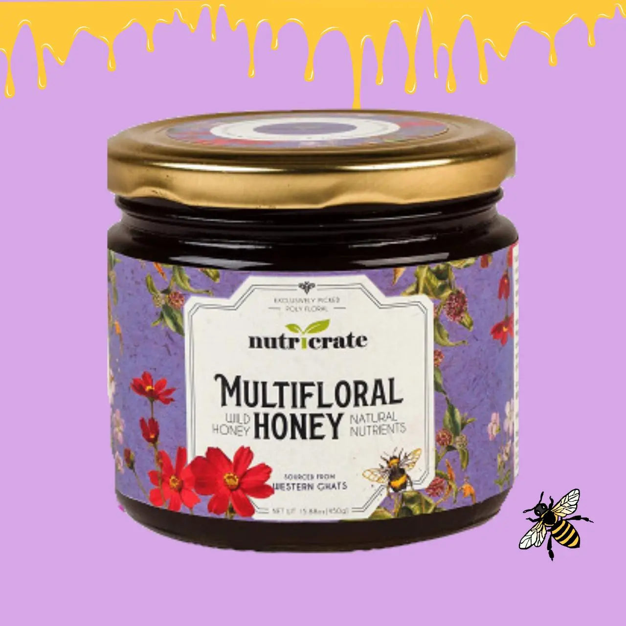 Nutricrate combo - Tulsi Honey with Multi Floral Honey - Super Saver Pack 900gm