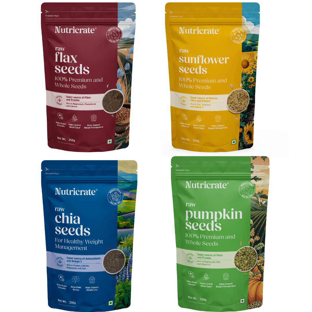 Raw Super Seeds Combo – Flax, Chia, Pumpkin & Sunflower