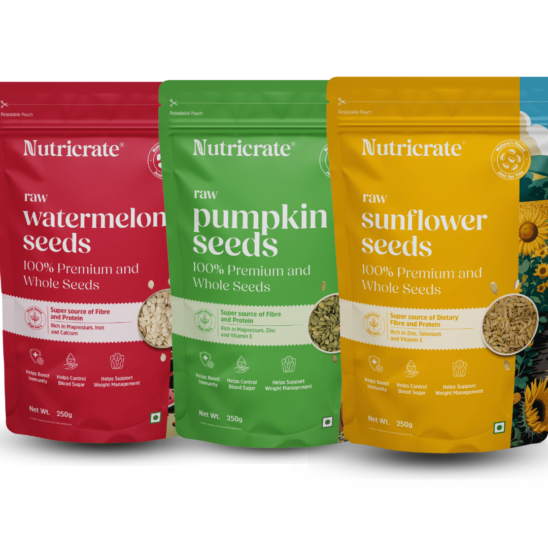 Nutricrate:Raw Power Seed Trio – Sunflower, Watermelon & Pumpkin