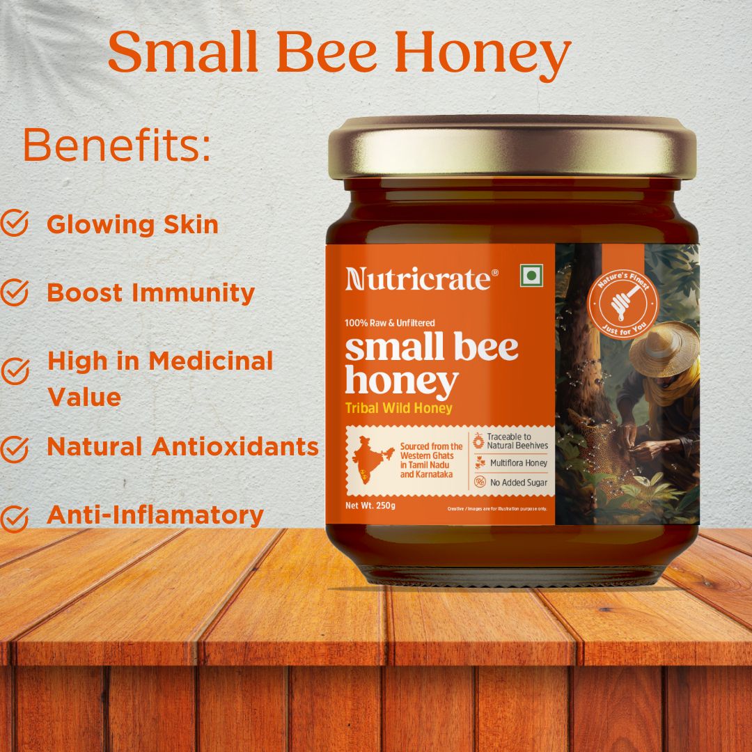 Tulsi Honey 450gm with Smallbee Honey 250gm | Super Saver Pack.