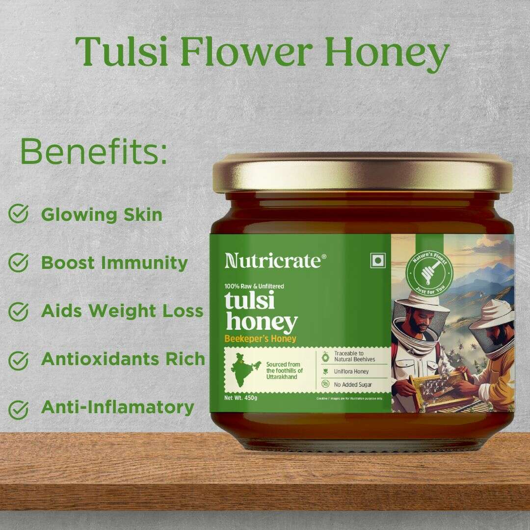 Nutricrate:Tulsi Honey & Smallbee Honey | Super Saver Pack - 250gm