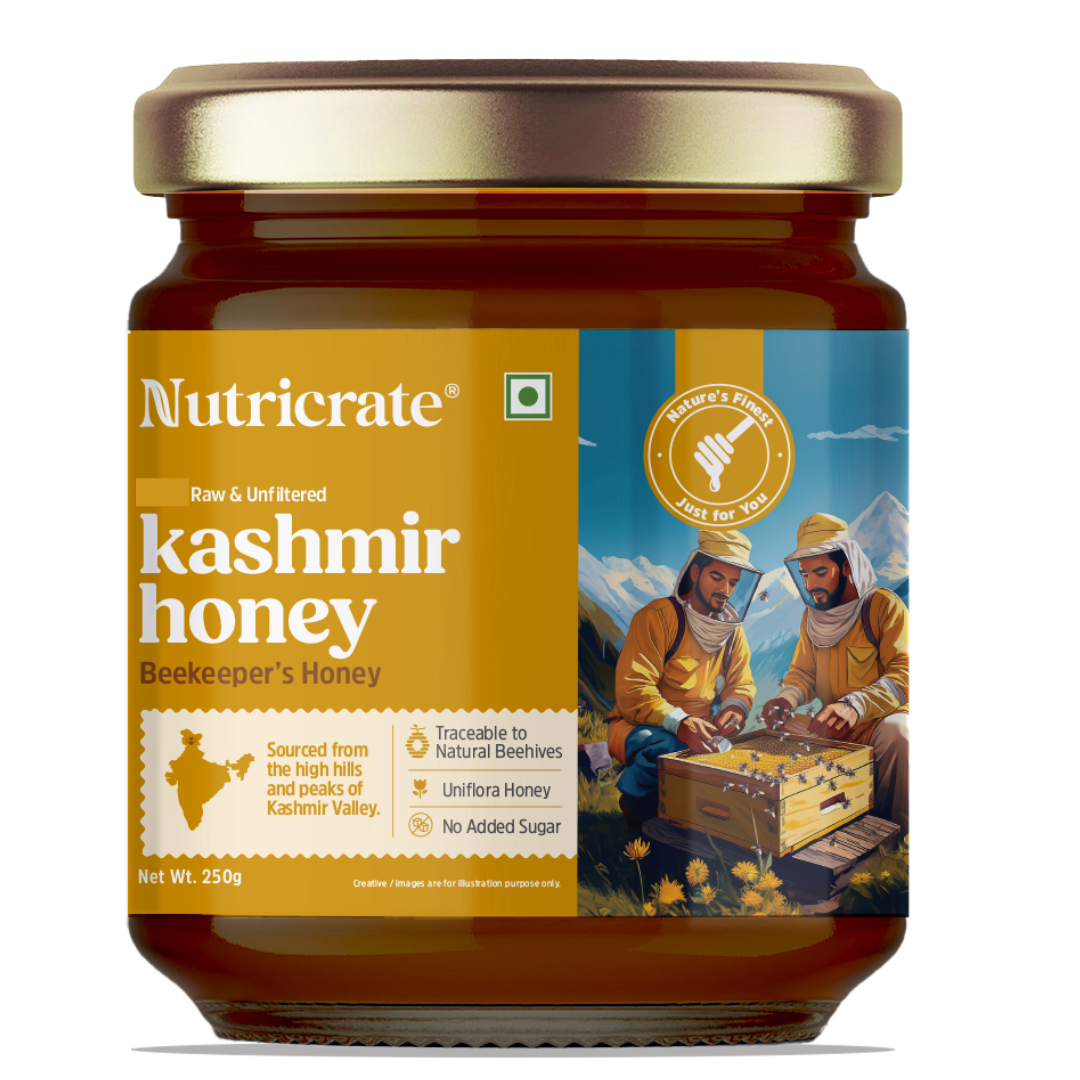 Raw Premium Cashews with Kashmir Honey (250g each).