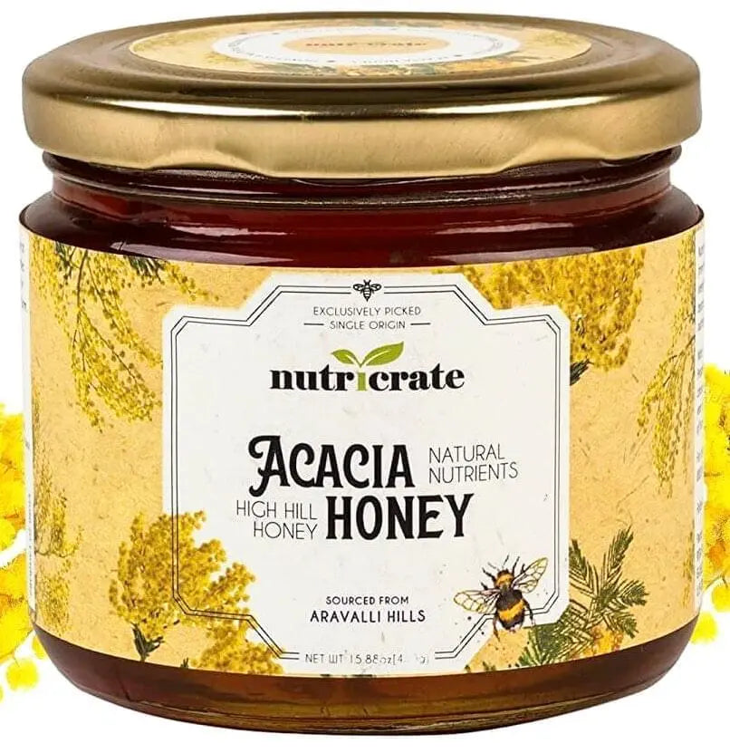 Nutricrate Pure & Raw Acacia/ kikar or babool Honey.
