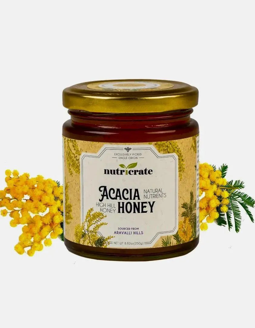 Nutricrate Pure & Raw Acacia/ kikar or babool Honey.
