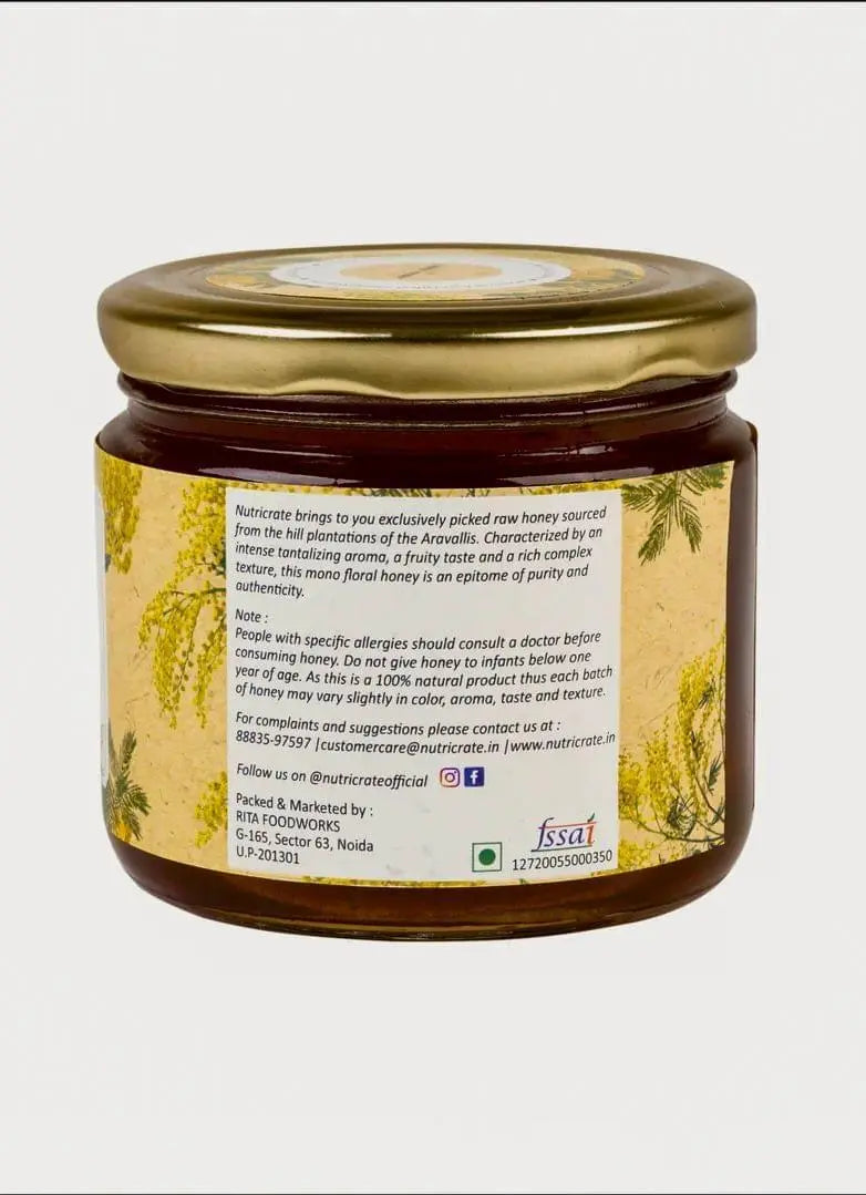 Nutricrate Pure & Raw Acacia/ kikar or babool Honey.