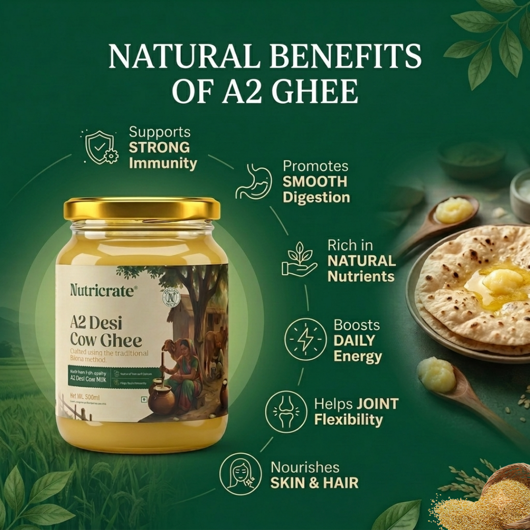 A2 Desi Cow Ghee - Made From Curd.