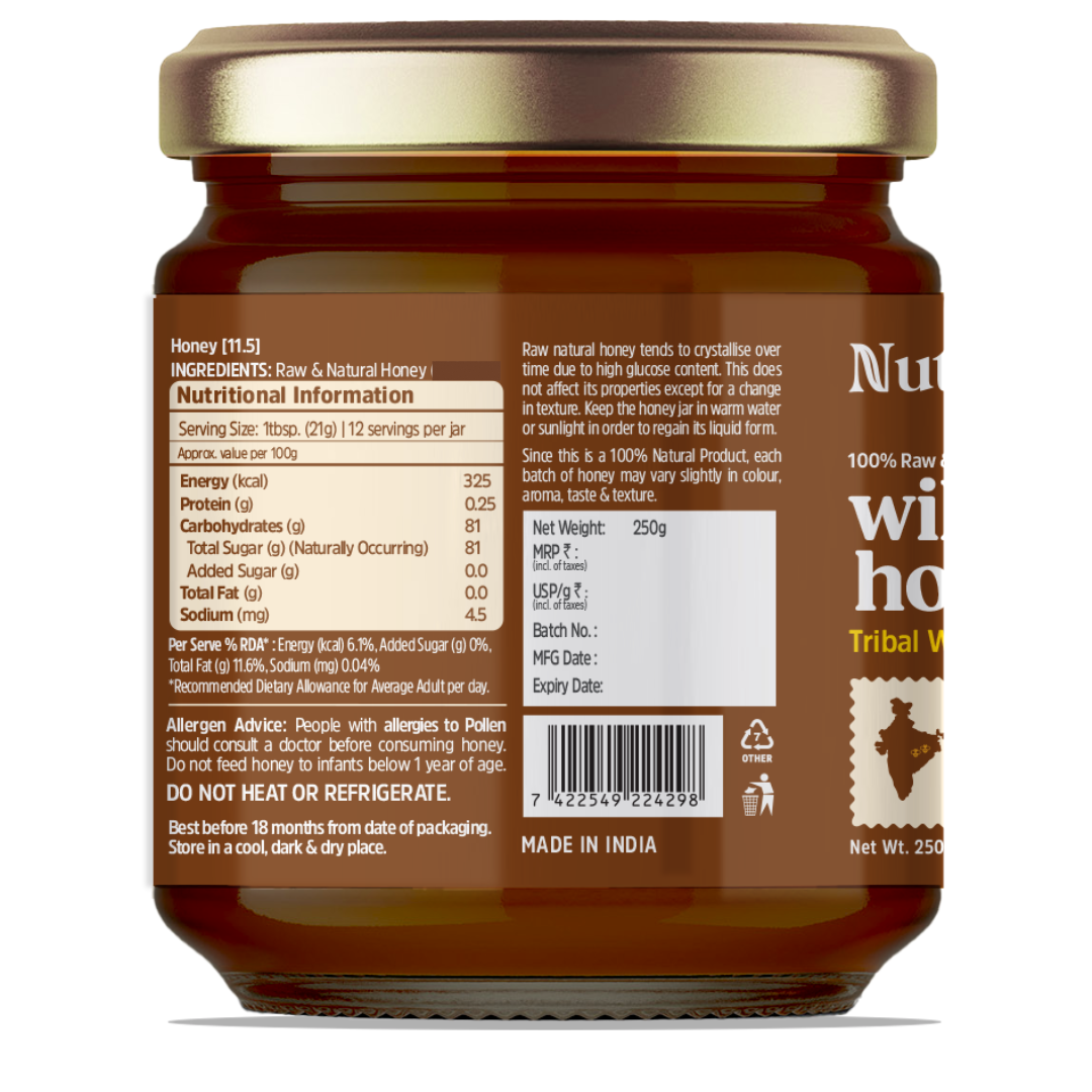 9-in-1 Seeds & Nuts Mix 250g with Wild Forest Honey 250g