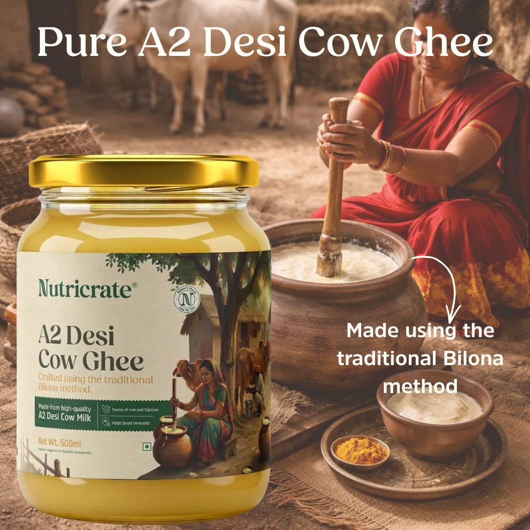 A2 Desi Cow Ghee - Made From Curd.