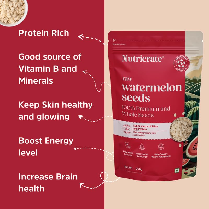 Raw Sunflower 250g & Raw Watermelon Seeds 250g with Small Bee Honey 450g