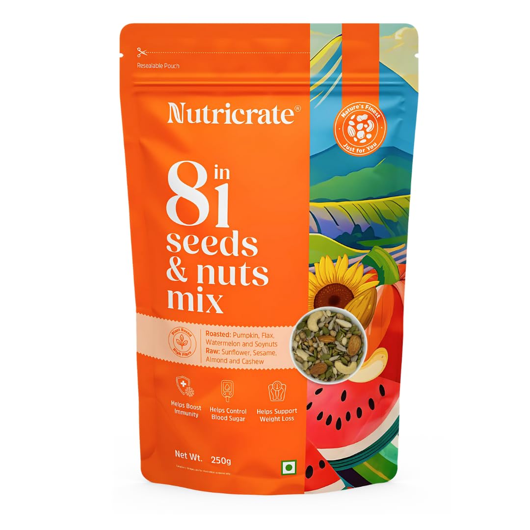 8-in-1 Seed Mix 250g with Raw Chia Seeds 250g & Wild Forest Honey 450g