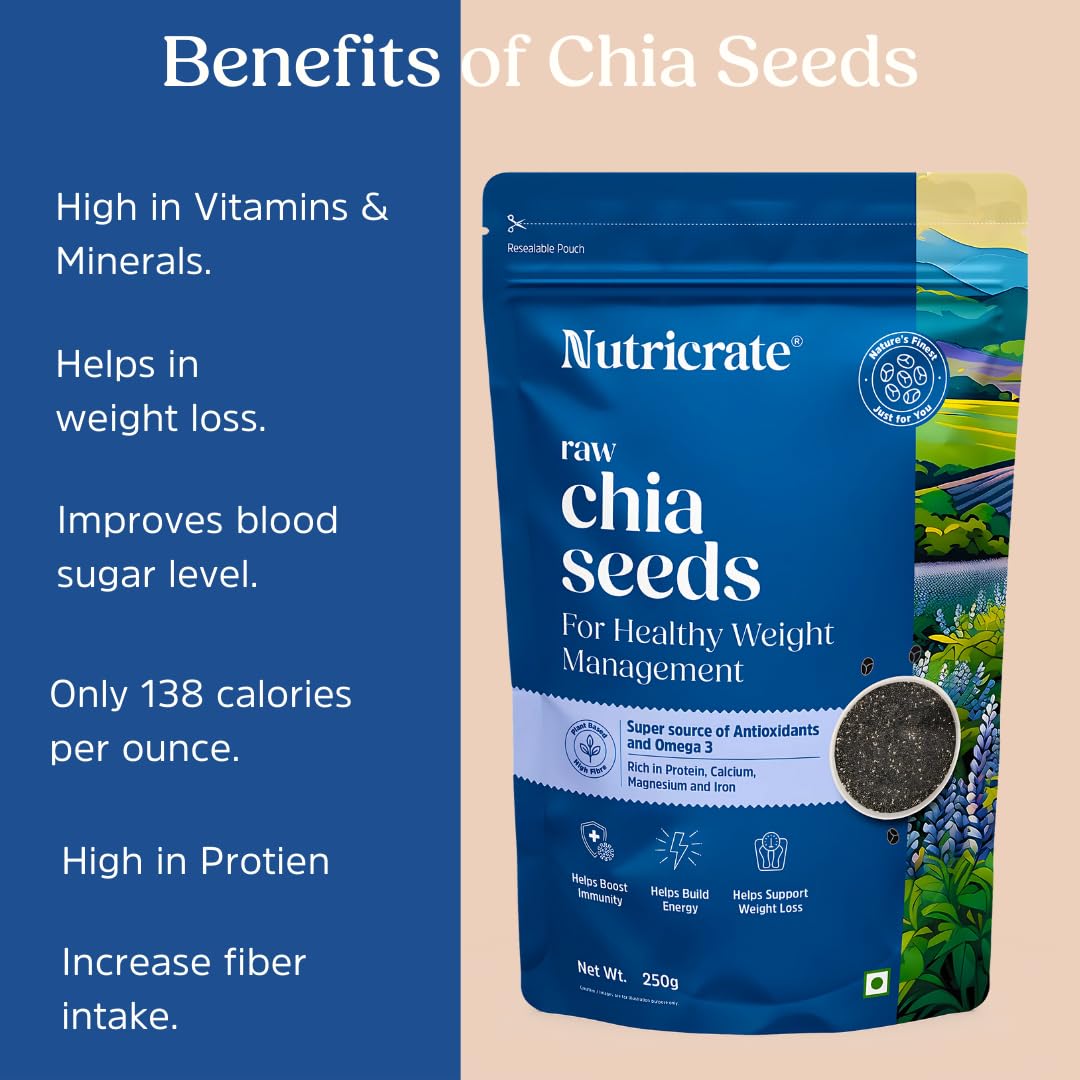 Raw Chia Seeds 250g with Small Bee Honey 450g