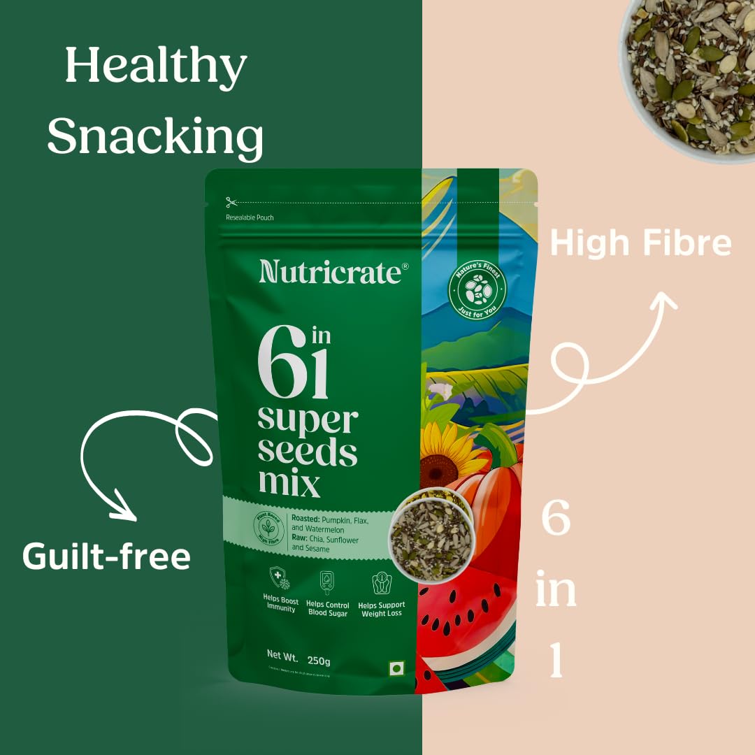 6‑in‑1 Super Seeds Mix 250g with Tulsi Honey 250g