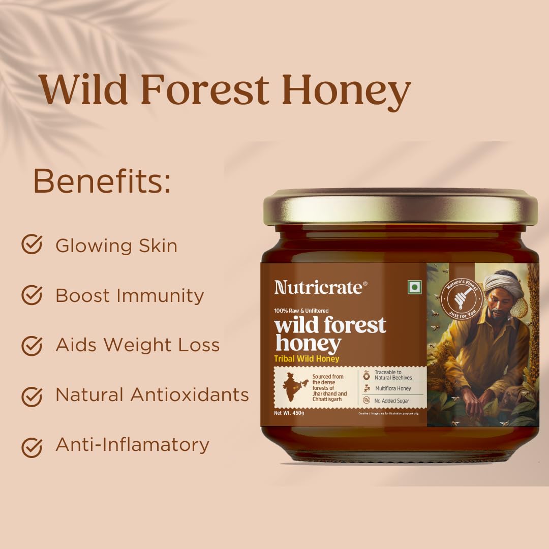 8-in-1 Seed Mix 250g with Raw Chia Seeds 250g & Wild Forest Honey 450g