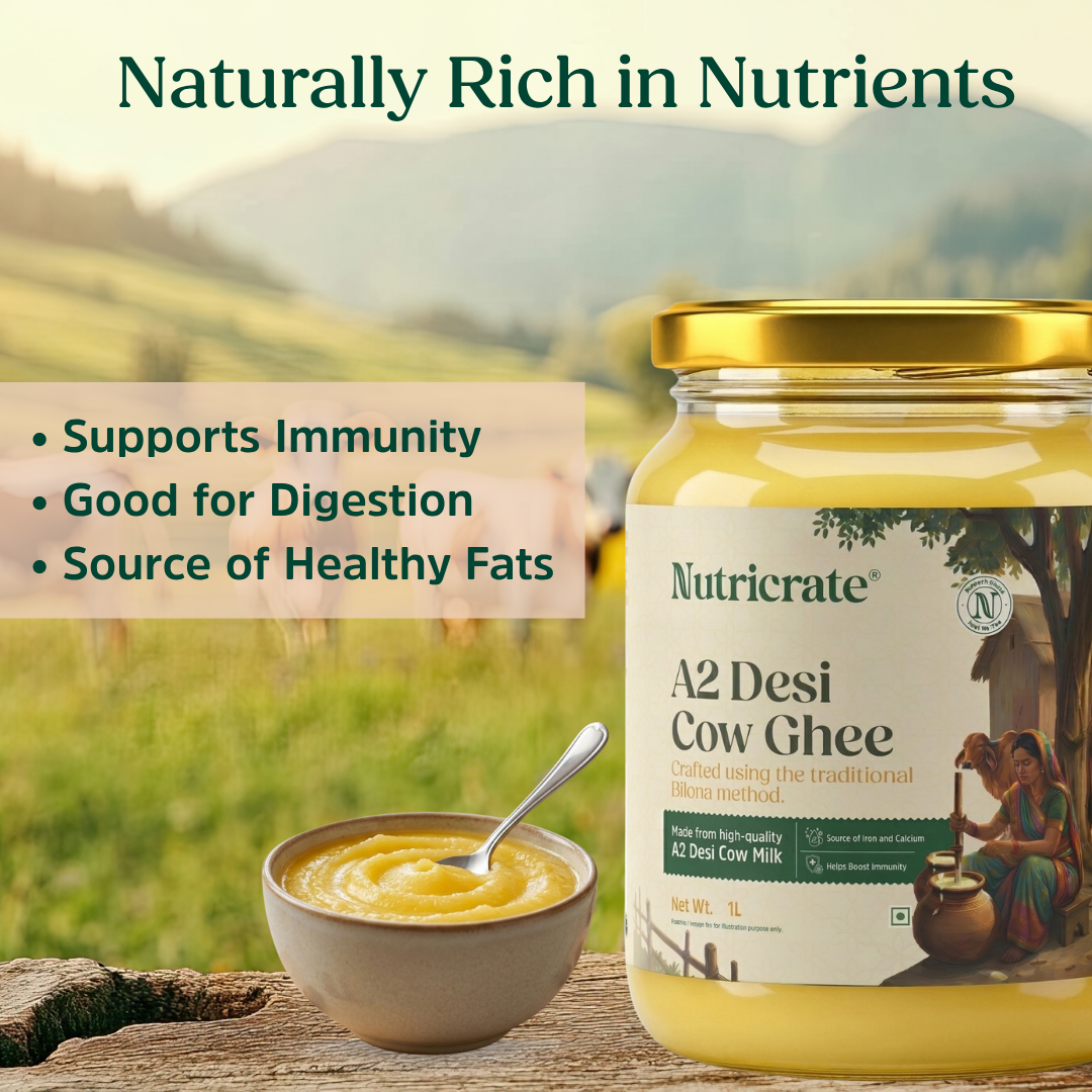 A2 Desi Cow Ghee - Made From Curd.