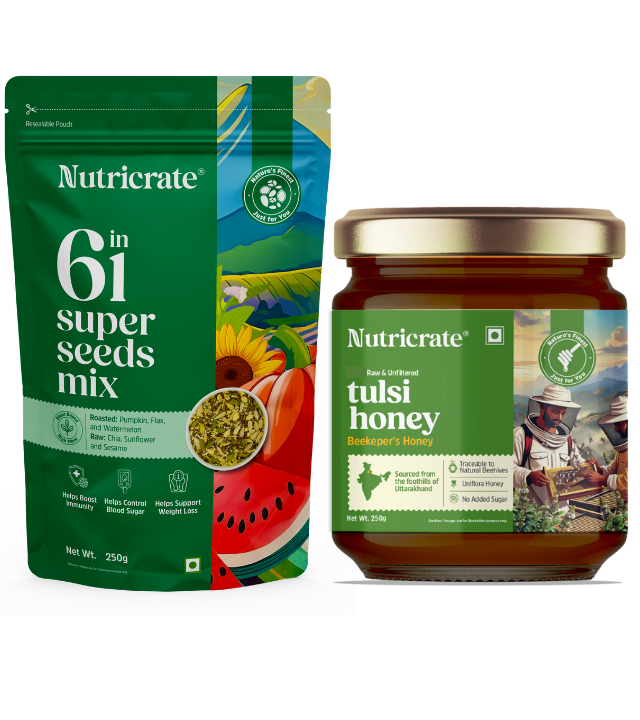 6‑in‑1 Seed Mix 350g with Tulsi Honey 250g