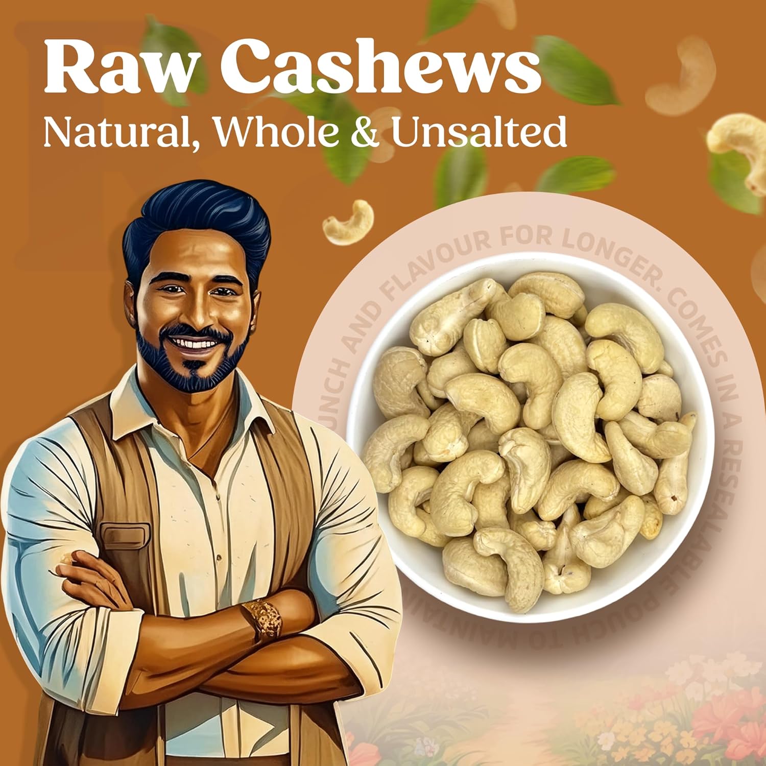 Raw Premium Cashews 250g with Kashmir Honey 450g