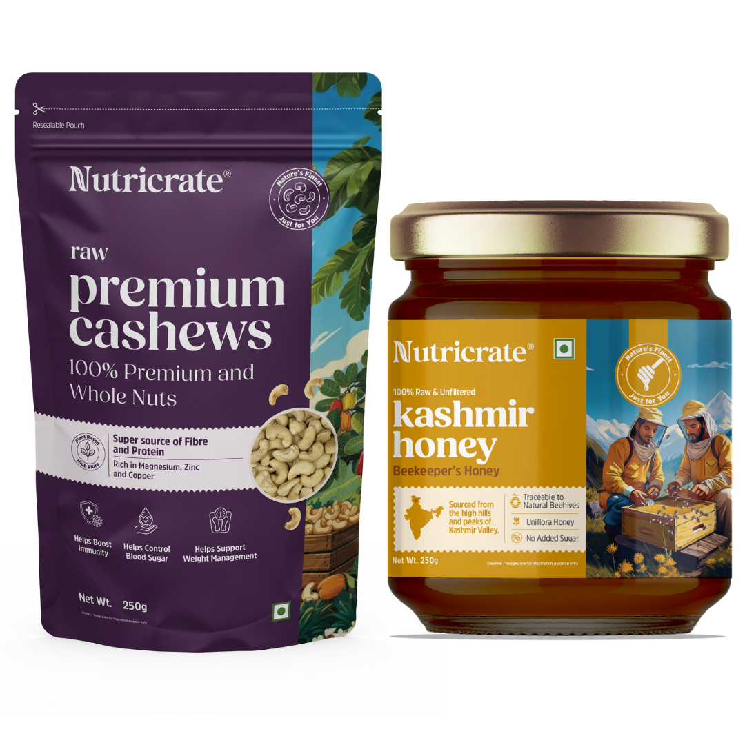 Creamy Delight Duo – Cashews & Kashmir Honey (250 g)