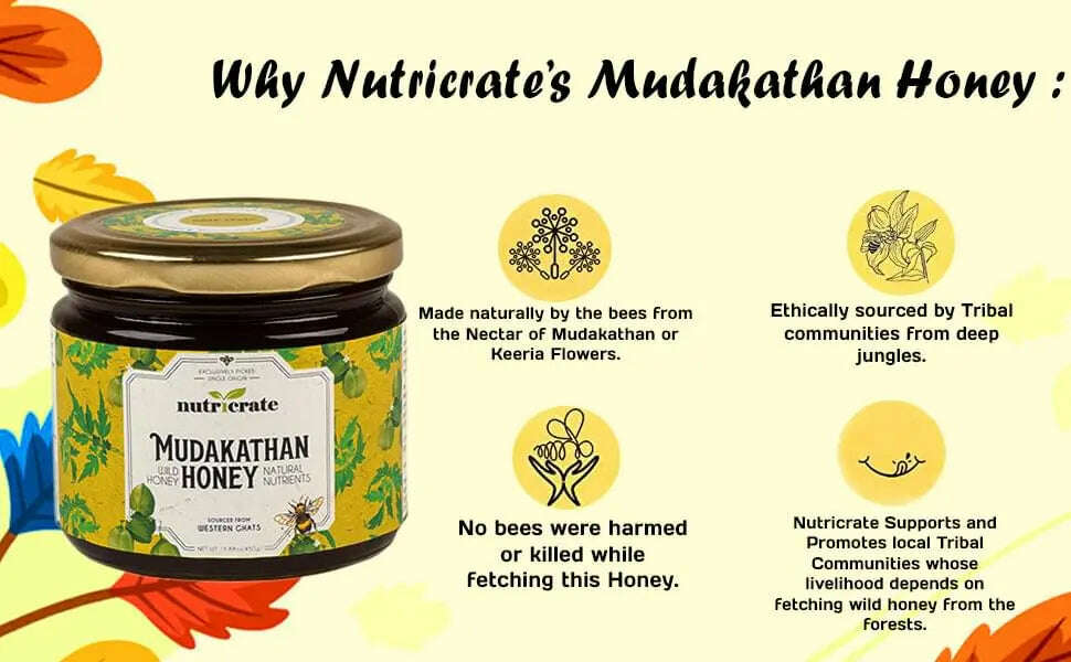 Nutricrate:Tulsi Honey & Mudakathan Honey | Super Saver pack - 900gm