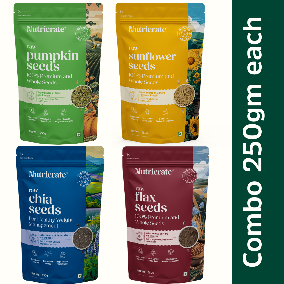 Raw Super Seeds Combo – Flax, Chia, Pumpkin & Sunflower