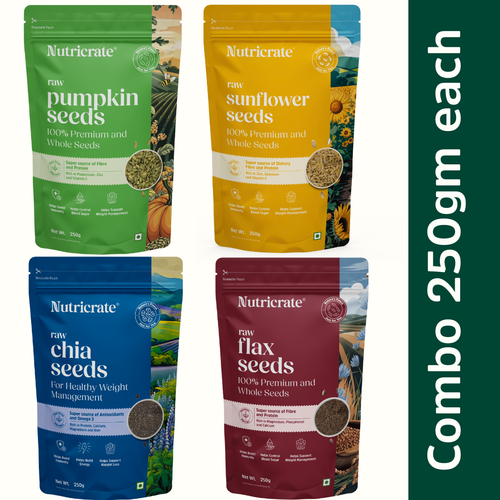 Raw Super Seeds Combo – Flax, Chia, Pumpkin & Sunflower
