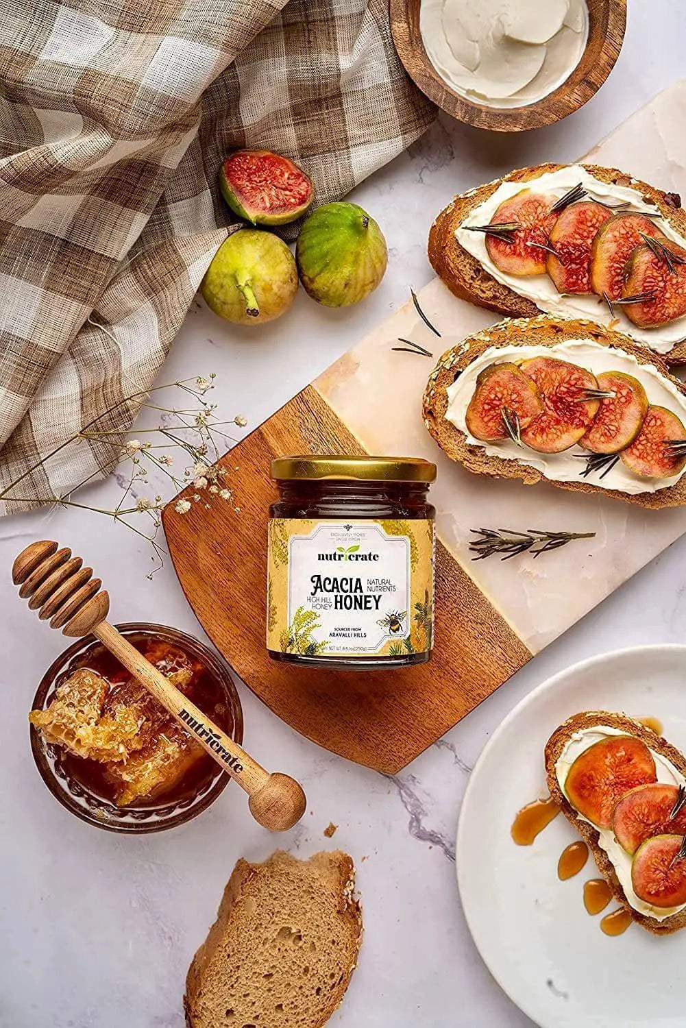 Nutricrate Pure & Raw Acacia/ kikar or babool Honey. 